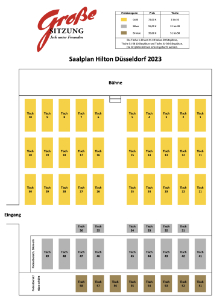 Tischplan Grosse Sitzung Rheinlandsaal Hilton